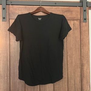 Madewell whisper crew neck tee in black size large